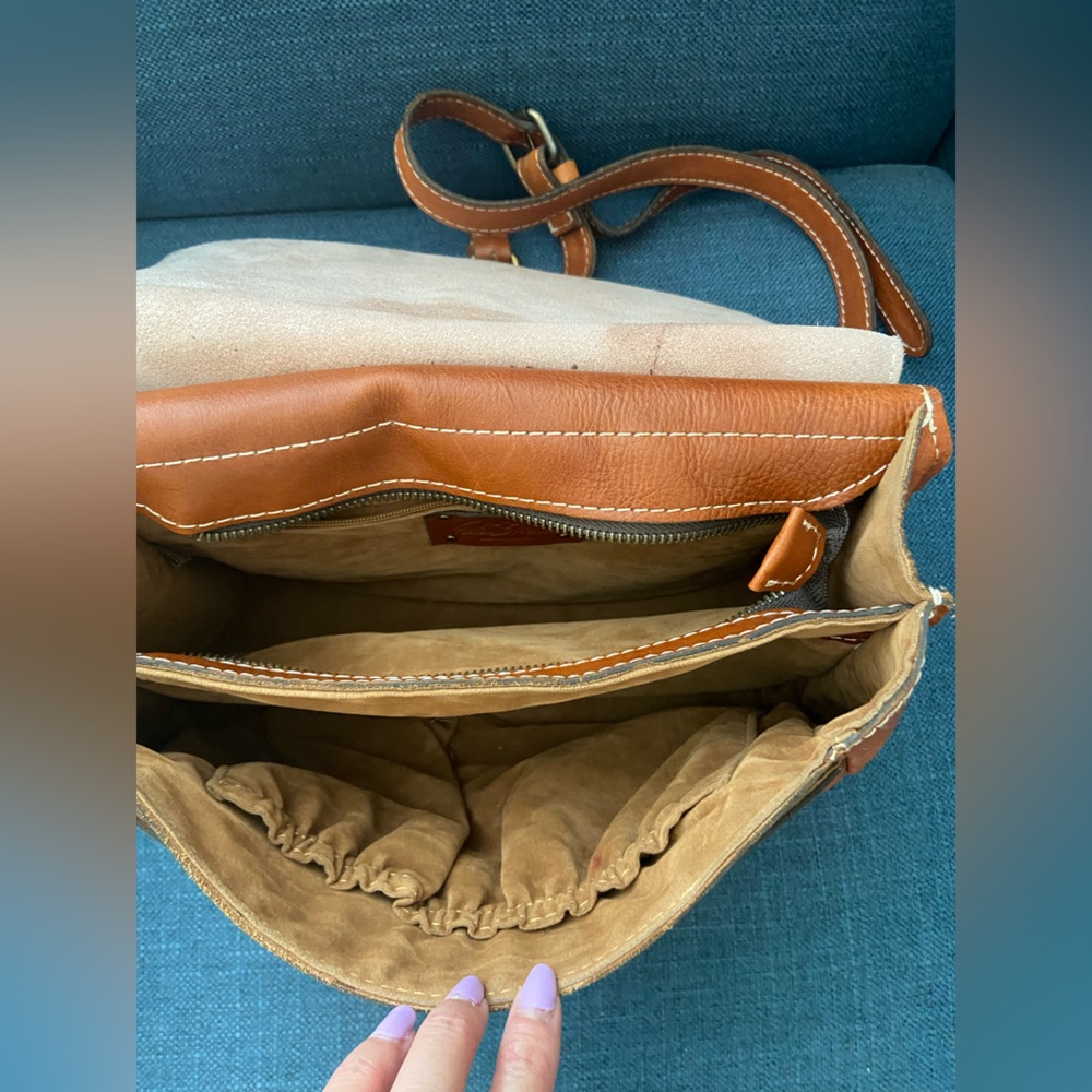 Vintage Patricia Nash Honey Brown Leather Saddle Shoulder/Crossbody Purse Bag - Picture 14 of 16